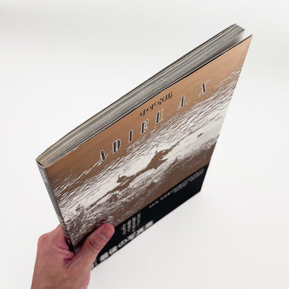 中平卓馬『ADIEU A X』。病後に再び続けた撮影によるモノクロ作品と自身のテキストを収録した、1989年河出書房新社刊の初版写真集。