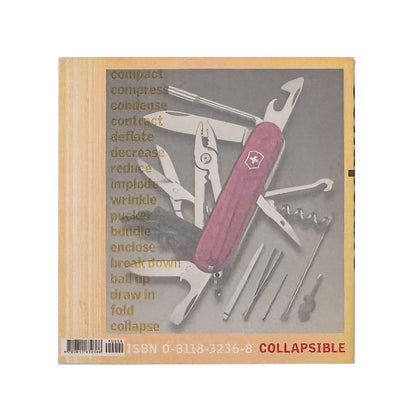 Per Mollerup『Collapsible』。折りたたみ、伸縮、収納などの可変構造を持つ道具や家具を分類・紹介した、2001年Chronicle Books刊のデザインブック。